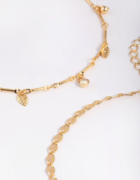 Gold Plated Diamante Leaf Anklet - link has visual effect only