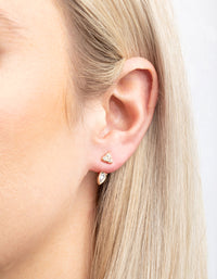 Gold Diamante Jacket Earrings - link has visual effect only