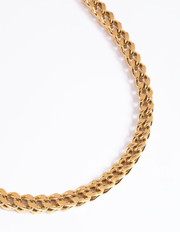Gold Plated Surgical Steel Statement Chain Necklace