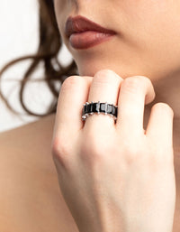 Rhodium Baguette Ring - link has visual effect only