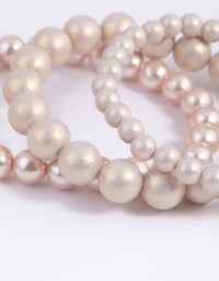 Gold Pearl & Bread Stretch Bracelet Pack - link has visual effect only