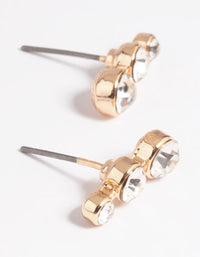 Gold Diamante Crawler Stud Earrings - link has visual effect only