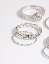 Rhodium Classic Ring Stack Pack - link has visual effect only