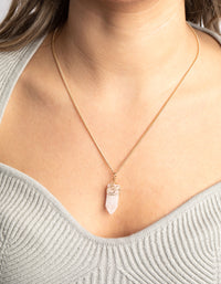Clear Quartz Shard Necklace - link has visual effect only