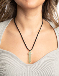 Green Fluorite Shard Cord Necklace - link has visual effect only