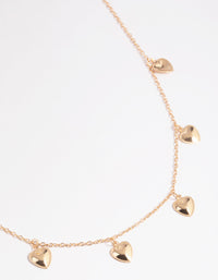 Gold Heart Droplet Necklace - link has visual effect only