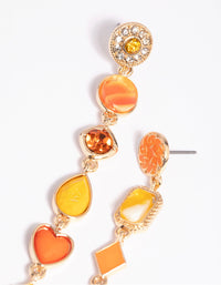 Orange Stone Drop Earrings - link has visual effect only