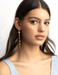 Orange Stone Drop Earrings - link has visual effect only