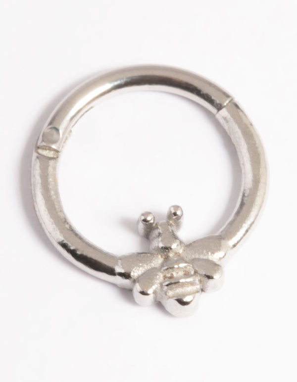 Surgical Steel Bee Clicker Ring