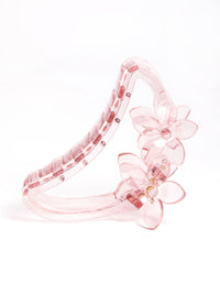 Pink 9cm Flower Claw Clip - link has visual effect only