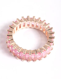 Rose Gold Pink Cubic Zirconia Ring - link has visual effect only