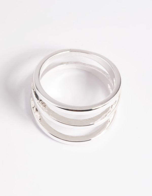 Silver Plated Three in One Ring