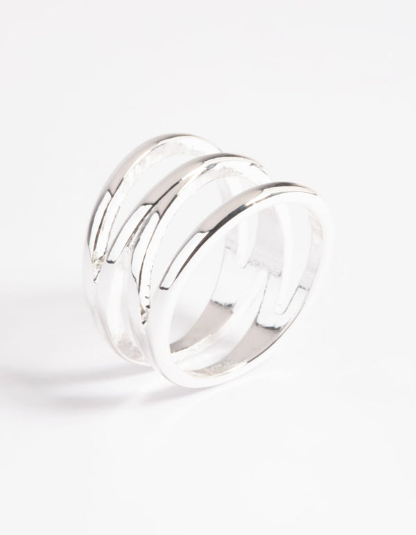 Silver Plated Three in One Ring