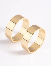 Gold Plated Cigar Band Ring - link has visual effect only
