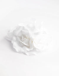 White Trio Rose Large Corsage Clip - link has visual effect only