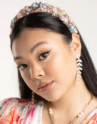 Pink Embellished Pearl Headband - link has visual effect only