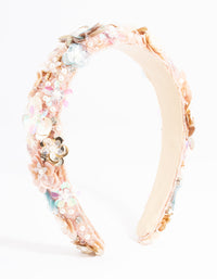 Pink Embellished Pearl Headband - link has visual effect only
