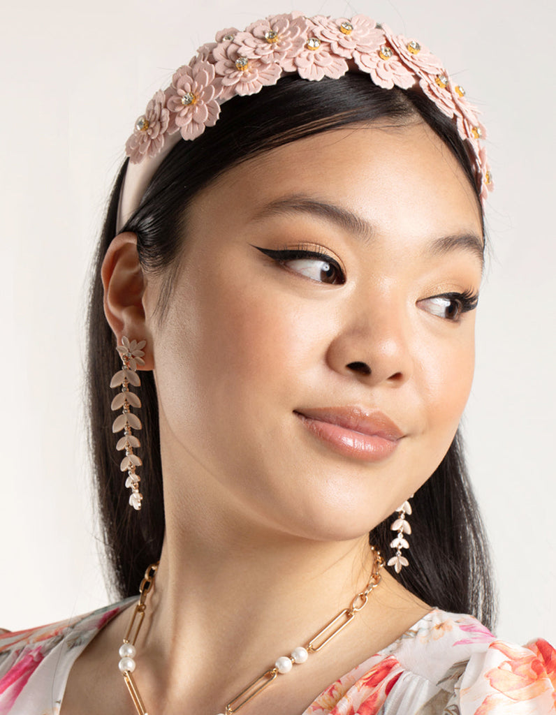 Embellished Floral Fabric Headband