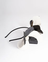 Black & White Faux Leather Petal Headband - link has visual effect only