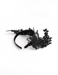 Black Lace Sculptured Fascinator - link has visual effect only