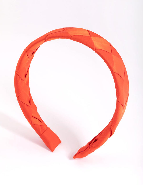 Orange Crossweave Headband