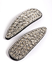 Diamante Teardrop Snap Clip Pack - link has visual effect only