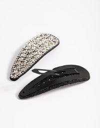 Diamante Teardrop Snap Clip Pack - link has visual effect only