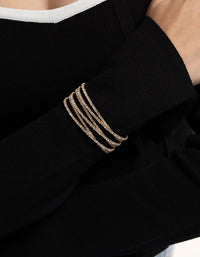 Gold Zig Zag Open Cuff Bracelet - link has visual effect only