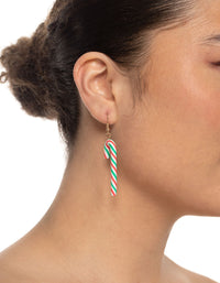 Candy Cane Drop Earrings - link has visual effect only