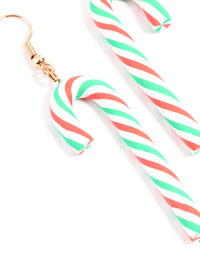Candy Cane Drop Earrings - link has visual effect only