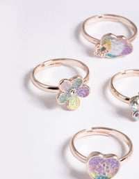 Kids Pastel Glitter Ring 6-Pack - link has visual effect only