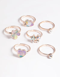 Kids Pastel Glitter Ring 6-Pack - link has visual effect only
