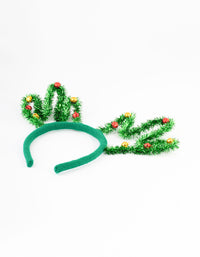 Kids Fabric Tinsel & Bell Antler Headband - link has visual effect only