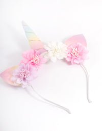 Kids Rainbow Unicorn & Flower Headband - link has visual effect only