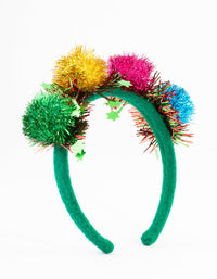 Kids Fabric Glitter Pom-Pom Headband - link has visual effect only