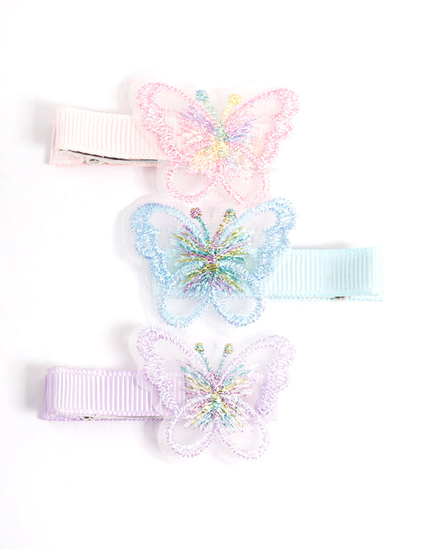 Kids Fabric Butterfly Clips Pack