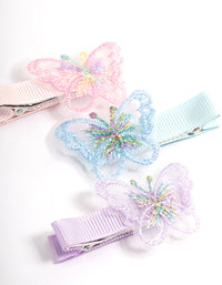 Kids Fabric Butterfly Clips Pack - link has visual effect only