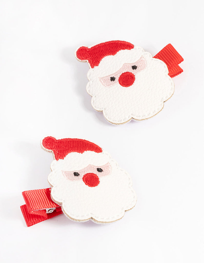 Kids Faux Leather Santa Clips Pack