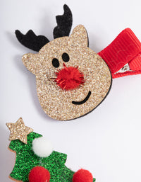 Kids Fabric Reindeer Tree Clips Pack - link has visual effect only