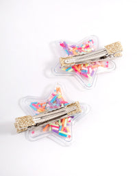Kids Plastic Sprinkle Star Clip Pack - link has visual effect only