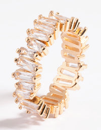 Gold Jagged Stone Band Ring - link has visual effect only