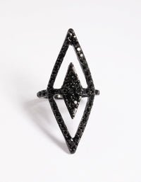 Black Double Diamond Ring - link has visual effect only