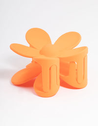 90s Orange Daisy Flower Claw Clip - link has visual effect only