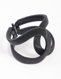 Black Textured Ovalap Cuff Bangle - link has visual effect only