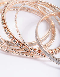 Rose Gold Glitter Cupchain Bangle Pack - link has visual effect only