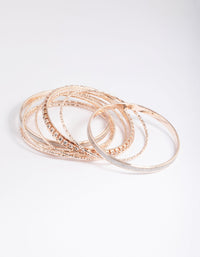 Rose Gold Glitter Cupchain Bangle Pack - link has visual effect only
