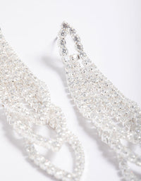 Cubic Zirconia Graduated Loop Cupchain Earrings - link has visual effect only