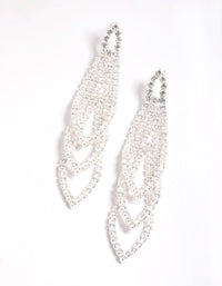 Cubic Zirconia Graduated Loop Cupchain Earrings - link has visual effect only