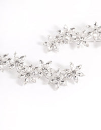 Silver Diamante Flower Clip Pack - link has visual effect only