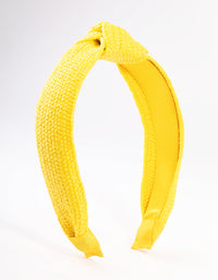 Yellow Fabric Woven Knot Headband - link has visual effect only